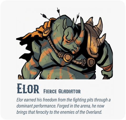 Dungeon Pages: Elor (Fierce Gladiator) in Shadowwood